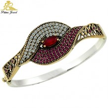 Gümüş Otantik Taşlı Biezik /Bileklik